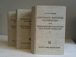 Bild des Verkufers fr Allgemeines Gelehrten-Lexicon. Historisch-kritische Nachricht von verstorbenen Gelehrten und deren Schriften. 3 Bnde. Beigebunden (in Bd. 3) ist: Hauber, Ernst Christian: Beytrag zum Jcherischen Gelehrtenlexikon zum Verkauf von Celler Versandantiquariat