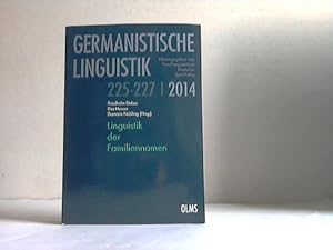 Bild des Verkufers fr Linguistik der Familiennamen zum Verkauf von Celler Versandantiquariat