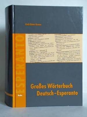 Immagine del venditore per Groes Wrterbuch Deutsch - Esperanto venduto da Celler Versandantiquariat