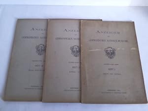 Imagen del vendedor de Anzeiger des germanischen Nationalmuseums. Jahrgang 1905, Januar bis September, Heft I, II u. III. 3 Hefte a la venta por Celler Versandantiquariat