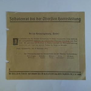 Imagen del vendedor de An die Reichsregierung, Berlin! - Flugblatt a la venta por Celler Versandantiquariat