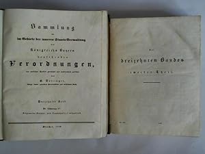 Bild des Verkufers fr Sammlung der im Gebiete der inneren Staats-Verwaltung des Knigreichs Bayern bestehenden Verordnungen, aus amtlichen Quellen geschpft und systematisch geordnet. Dreizehnter Band. Die Abtheilung XV. Allgemeine Staats- und Landespolizei enthaltend / Des dreizehnten Bandes zweiter Theil. Zusammen 2 Bnde zum Verkauf von Celler Versandantiquariat