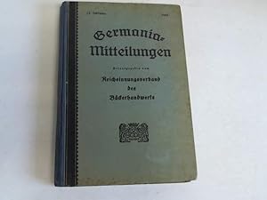 Imagen del vendedor de Germania-Mitteilungen. 13. Jahrgang von 1942 a la venta por Celler Versandantiquariat