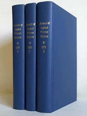 Bild des Verkufers fr Journal of Applied Polymer Science - Volume 10/1966, No. 1 - 4, (January - April) / Volume 10/1966, No. 5 - 8, (May - August) / Volume 10/1966, No. 9 - 12, (September - December). Zusammen in 3 Bnden zum Verkauf von Celler Versandantiquariat