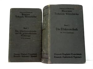 Seller image for Die Maschinenelemente und die gebruchlichsten Werkzeuge - Die Elektrotechnik. 2 Bnde for sale by Celler Versandantiquariat