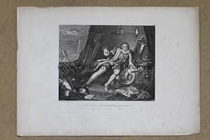 Image du vendeur pour 1 originaler Kupferstich: Mr. Carrick in the Character of Richard the 3. Shakespear Act 5 / Scene 7 mis en vente par Celler Versandantiquariat