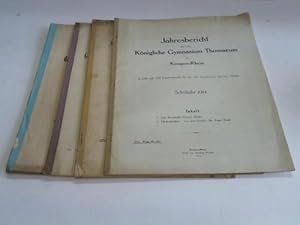 Seller image for Jahersbericht ber das Knigliche Gymnasium Thomeaum zu Kempen-Rhein1860/61, 1880/81, 1893/94, 1914. 4 Hefte for sale by Celler Versandantiquariat