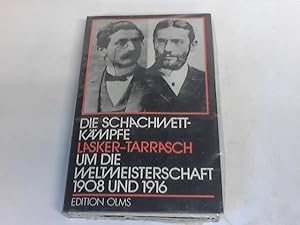 Bild des Verkufers fr Die Schachwettkmpfe Lasker - Tarrasch um die Weltmeisterschaft 1908 und 1916. Vier Beitrge in einem Band: 1. Tarrasch, Der Schachwettkamp Lasker -Tarrasch um die Weltmeisterschaft 1908. 2. Lasker, Der Schachwettkampt Lasker-Tarrasch 1908 im Lichte Laskersche Analyse. 3. Ders., Der Schachwettkampf Lasker-Tarrasch 1908 (Sonderabdruck aus den Mnchner Neuesten Nachrichten). 4. Ders., Meine sechs Partien mit Dr. Tarrasch 1916 zu Berlin. Vier Beitrge in einem Band zum Verkauf von Celler Versandantiquariat