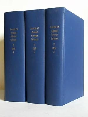 Bild des Verkufers fr Journal of Applied Polymer Science - Volume 9/1965, No. 1 - 4, (January - April) / Volume 9/1965, No. 5 - 8, (May - August) / Volume 9/1965, No. 9 - 12, (September - December). Zusammen in 3 Bnden zum Verkauf von Celler Versandantiquariat