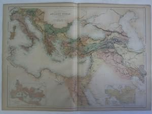 Image du vendeur pour Map of the Principal Countries of the Ancient World, extending from The Alps to the Southern Frontier of Egypt and from Carthage to Persepolis - 1 handcolorierter Stahlstich mis en vente par Celler Versandantiquariat