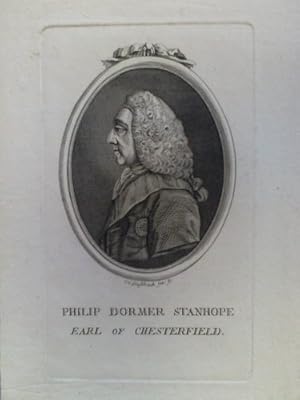 Philip Dormer Stanhope, Earl of Chesterfield (1694 - 1773) - Brustporträt im Kupferstich
