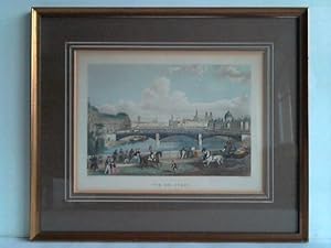 Seller image for Vue des Quais. Price du Pont Royal - Handcolorierter Stahlstich, gezeichnet von Ronargue for sale by Celler Versandantiquariat
