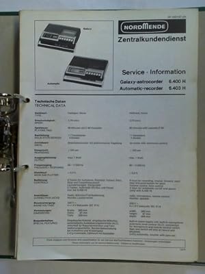 Sammlung von ca. 30 Werkstatt-Service Informationen - Recorder