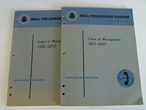 Bild des Verkufers fr Technical Publications. Index of Monographs 1200-2850, 251-4050. 2 Books zum Verkauf von Celler Versandantiquariat