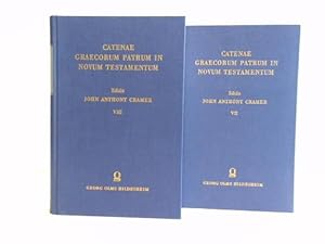 Bild des Verkufers fr Catenae in Sancti Pauli Epistolas ad timotheum, titum, philemona et ad hebraeos. ad fidem codd. mss./ Catena in epistolas catholicas accesserunt oecumenii et arethae commentarii in apocalytsin. Ad fidem codd. mss. 2 Bnde zum Verkauf von Celler Versandantiquariat