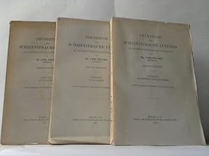 Grundzüge der Schriftsprache Luthers in allgemeinverständlicher Darstellung. 3 Bände