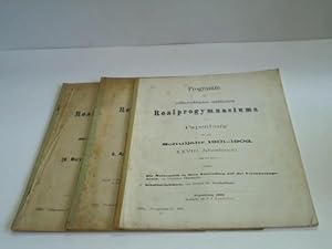 Image du vendeur pour Programm des vollberechtigten stdtischen Realprogymnasiums zu Papenburg fr die Schuljahre 1894-95, 1895-96 und 1901-02. 3 Hefte mis en vente par Celler Versandantiquariat