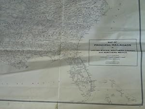 Map of Principal Railroads in United States Southern Canada and Northern Mexico