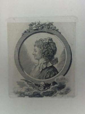Bild des Verkufers fr Damenbrustportrt im Profil - Kupferstich zum Verkauf von Celler Versandantiquariat