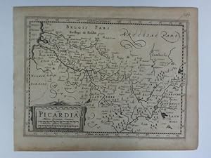 Bild des Verkufers fr Picardia - Karte im Kupferstich zum Verkauf von Celler Versandantiquariat