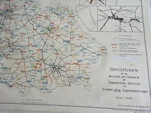 Übersichtskarte für die Bereiche und Standorte der Zugbahnfunk-Zentralen auf Strecken ohne Zugübe...