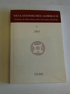 Bild des Verkufers fr Neulateinisches Jahrbuch 5/2003. Journal of the Neo-Latin Language and Literature zum Verkauf von Celler Versandantiquariat