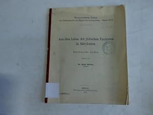 Seller image for Aus dem Leben der jdischen Exulanten in Babylonien. Babylonische Quellen for sale by Celler Versandantiquariat