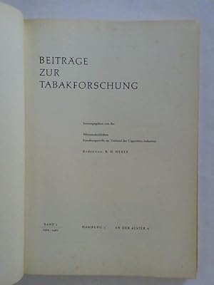 Beiträge zur Tabakforschung. Band 1: 1961 - 1962