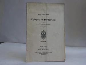 Seller image for Vorschriften fr die Ergnzung des Seeoffizierkorps (Seeoffz. E. V.) for sale by Celler Versandantiquariat