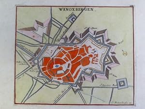 Image du vendeur pour Winoxbergen - Colorierter Plan im Kupferstich, angefertigt von G. Bodenehr mis en vente par Celler Versandantiquariat