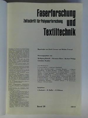 Zeitschrift für Polymerforschung - Jahrgang 1977, Band 28, Heft 1 bis 12