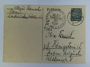 Postkarte / Ganzsache mit Sonderstempel: Das alte Führerkorps der NSDAP. Treffen Hessen-Nassau 1936