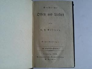 Bild des Verkufers fr Geistliche Oden und Lieder zum Verkauf von Celler Versandantiquariat