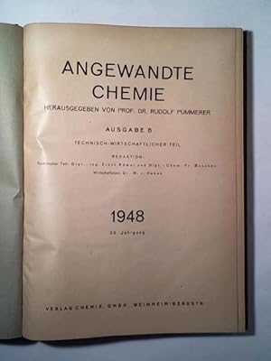 Imagen del vendedor de Ausgabe B: Technisch-Wirtschaftlicher Teil 20. Jahrgang 1948 (Heft 1 bis 12) in einem Band a la venta por Celler Versandantiquariat