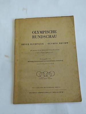 Olympische Rundschau. Revue Olympique. Olympic review