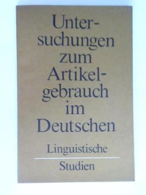 Untersuchungen zum Artikelgebrauch im Deutschen