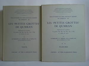 Bild des Verkufers fr Les 'Petites Grottes' de Qumran. Exploration de la falaise, Les grottes 2Q, 3Q, 5Q, 6Q, 7Q  10Q. Le rouleau de cuivre, Textes / Planches. Zusammen 2 Bnde zum Verkauf von Celler Versandantiquariat