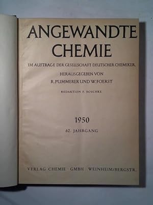 Seller image for 62. Jahrgang 1950 (Heft 1 bis 24) in einem Band for sale by Celler Versandantiquariat