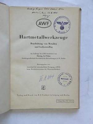 Hartmetallwerkzeuge. Bearbeitung von Metallen und Isolierstoffen