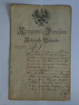 Handschriftlicher Kaufvertrag von Parzellen in der Gemeinde Badorf, Köln 1887