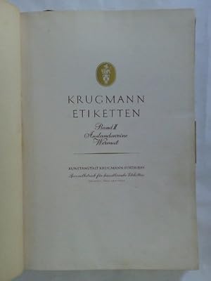 Krugmann Etiketten. Band II: Auslandsweine, Wermut