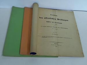 Image du vendeur pour Einladung zu den ffentlichen Prfungen der Schler des Carolinums am 30 und 31 August 1865 / am 26 und 27 August 1868 / und am 26. August 1873 so wie zu der feierlichen Entlassung der Abiturienten und zur prmienvertheilung am 1.9.1865 / 28.8.1868 und am 26.8.1873. 3 Hefte mis en vente par Celler Versandantiquariat