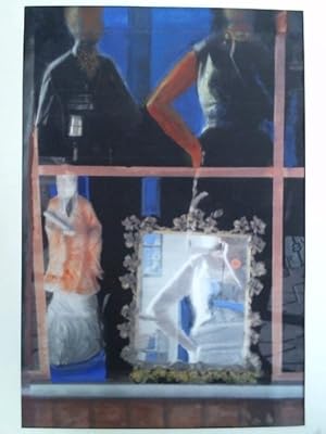 Image du vendeur pour Blick ins Fenster - Malerei auf Farbdruck von Photographie mis en vente par Celler Versandantiquariat