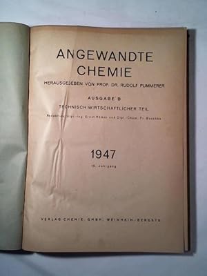 Imagen del vendedor de Ausgabe B: Technisch-Wirtschaftlicher Teil 19. Jahrgang 1947, Heft 1 bis 9 in einem Band a la venta por Celler Versandantiquariat