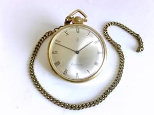 Goldene Taschenuhr mit Uhrenkette (vergoldet)