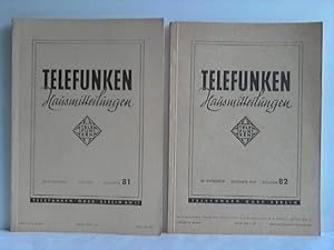 Image du vendeur pour Telefunken Hausmitteilungen. 2 Hefte mis en vente par Celler Versandantiquariat