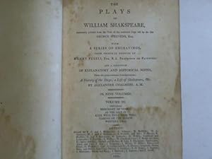 Bild des Verkufers fr The Plays of William Shakspeare, accurately printed from the Text of the corrected copy left by the late George Steevens, Esq. zum Verkauf von Celler Versandantiquariat