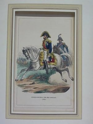 Divisionsgeneral und sein Adjutant (1812) - Colorierte Lithographie