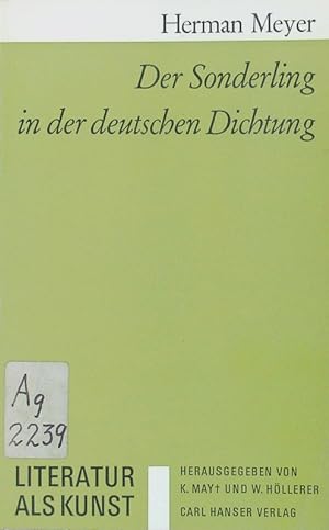 Bild des Verkufers fr Der Sonderling in der deutschen Dichtung. zum Verkauf von Antiquariat Bookfarm