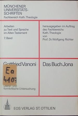 Bild des Verkufers fr Das Buch Jona. literar- und formkritische Untersuchung. zum Verkauf von Antiquariat Bookfarm
